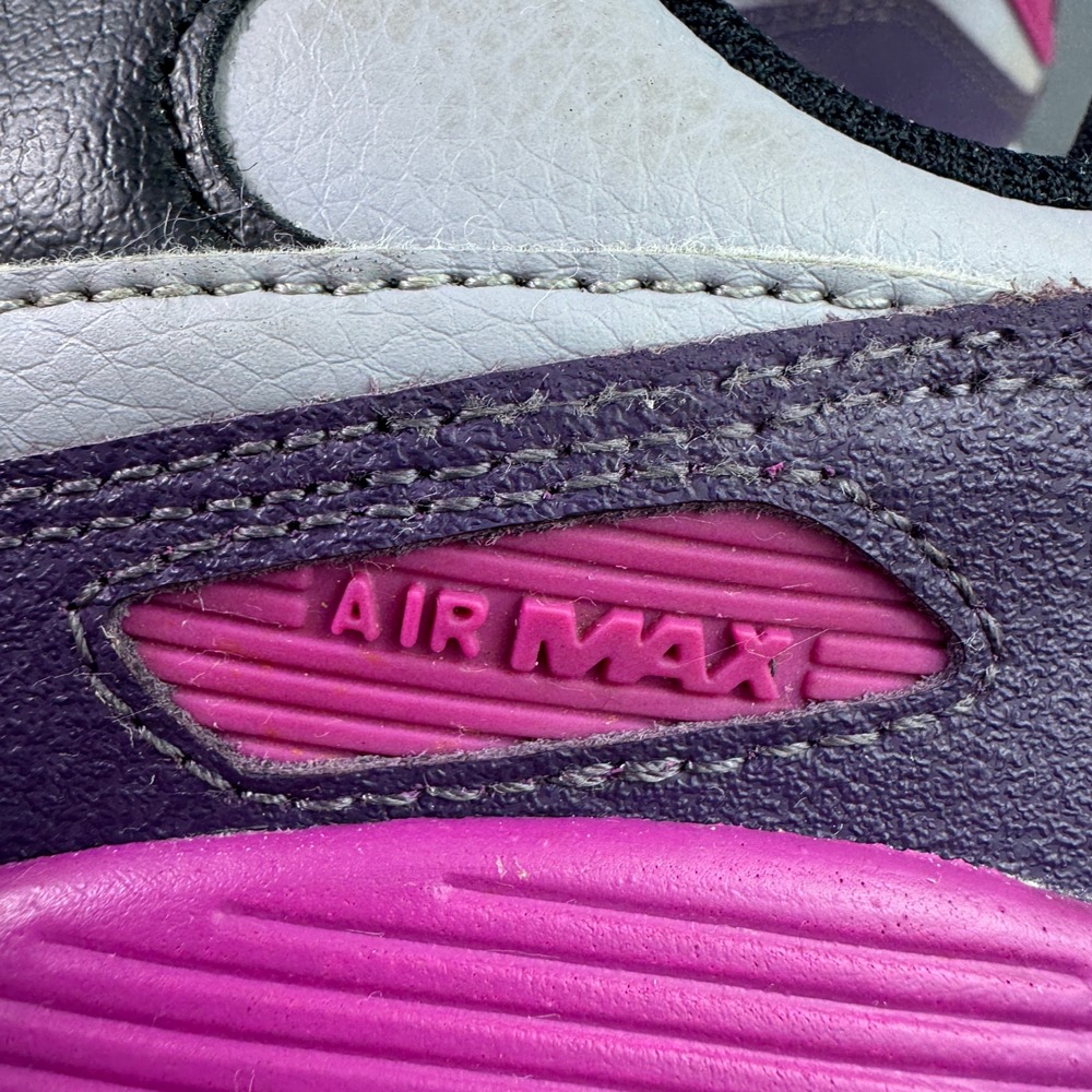 Nike Air Max 90 GS Kids Size 1Y Dark Raisin Gray Purple Casual Shoes HF6358-003 - Picture 14 of 16